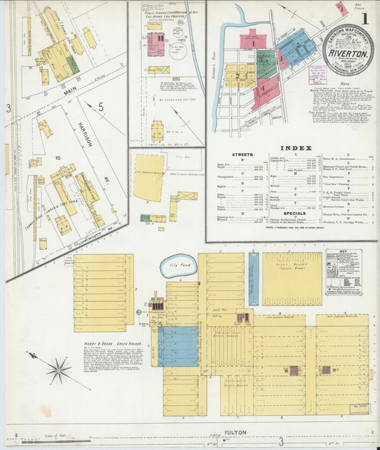 Sanborn Fire Insurance Map from Riverton, Burlington County, New Jersey. (1905) – Historic Sanborn Fire Insurance Map Print