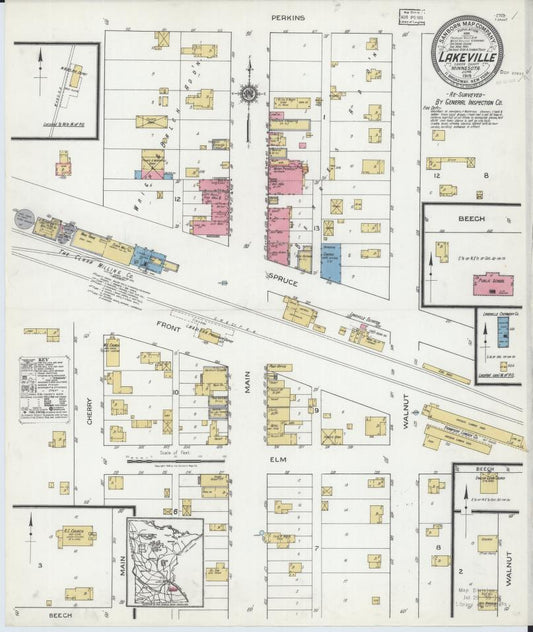 Sanborn Fire Insurance Map from Lakeville, Dakota County, Minnesota. (1919) – Map View