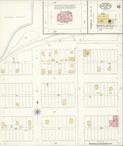 Sanborn Fire Insurance Map from Anacortes, Skagit County, Washington (1907), Sheet #0006 - Complete Map Set gallery image, historic Sanborn map, vintage wall art, Washington Washington