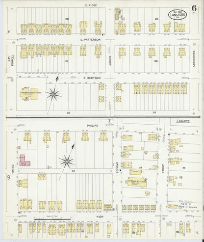 Sanborn Fire Insurance Map from Lansford, Carbon County, Pennsylvania (1908), Sheet #0006 - Complete Map Set gallery image, historic Sanborn map, vintage wall art, Pennsylvania Pennsylvania