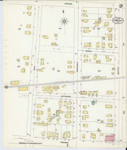 Sanborn Fire Insurance Map from Conneaut, Ashtabula County, Ohio (1902), Sheet #0009 - Historic Sanborn Fire Insurance Map Print, vintage old map wall art, antique decor, genealogy gift, Ohio Ohio map