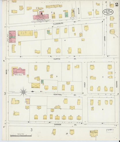 Sanborn Fire Insurance Map from Dalton, Berkshire County, Massachusetts (1898), Sheet #0002 - Complete Map Set gallery image, historic Sanborn map, vintage wall art, Massachusetts Massachusetts