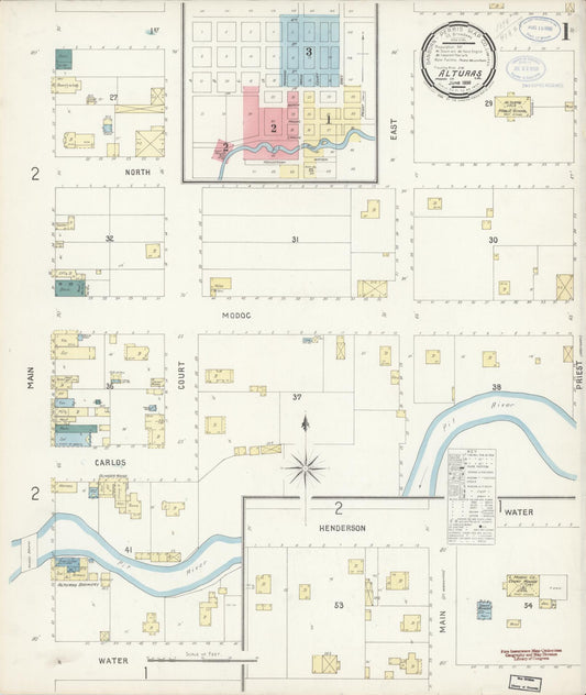 Sanborn Fire Insurance Map from Alturas, Modoc County, California (1898), Sheet #0001 - Historic Sanborn Fire Insurance Map Print, vintage old map wall art, antique decor, genealogy gift, California California map