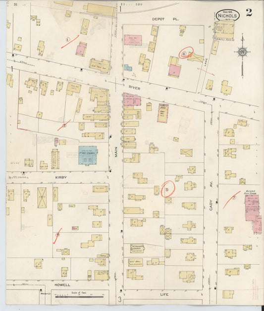 Sanborn Fire Insurance Map from Nichols, Tioga County, New York (1938), Sheet #0002 - Historic Sanborn Fire Insurance Map Print, vintage old map wall art, antique decor, genealogy gift, New York New York map