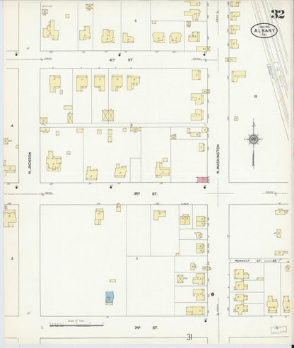 Sanborn Fire Insurance Map from Albany, Dougherty County, Georgia (1911), Sheet #0032 - Complete Map Set gallery image, historic Sanborn map, vintage wall art, Georgia Georgia