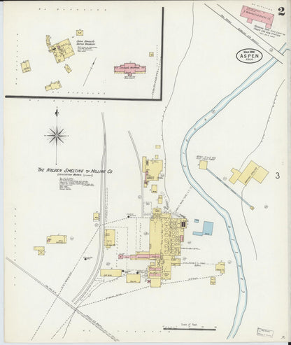 Sanborn Fire Insurance Map from Aspen, Pitkin County, Colorado (1898), Sheet #0002 - Complete Map Set gallery image, historic Sanborn map, vintage wall art, Colorado Colorado