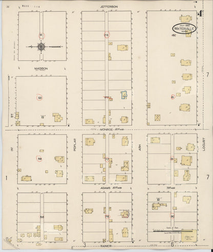 Sanborn Fire Insurance Map from Waterville, Douglas County, Washington (1942), Sheet #0004 - Complete Map Set gallery image, historic Sanborn map, vintage wall art, Washington Washington