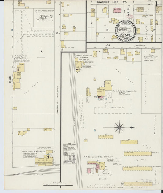 Sanborn Fire Insurance Map from Payne, Paulding County, Ohio (1895), Sheet #0001 - Complete Map Set gallery image, historic Sanborn map, vintage wall art, Ohio Ohio