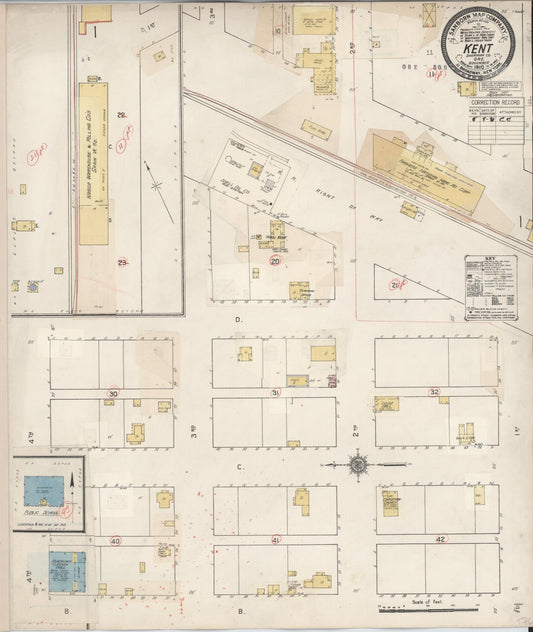 Sanborn Fire Insurance Map from Kent, Sherman County, Oregon (1931), Sheet #0001 - Historic Sanborn Fire Insurance Map Print, vintage old map wall art, antique decor, genealogy gift, Oregon Oregon map