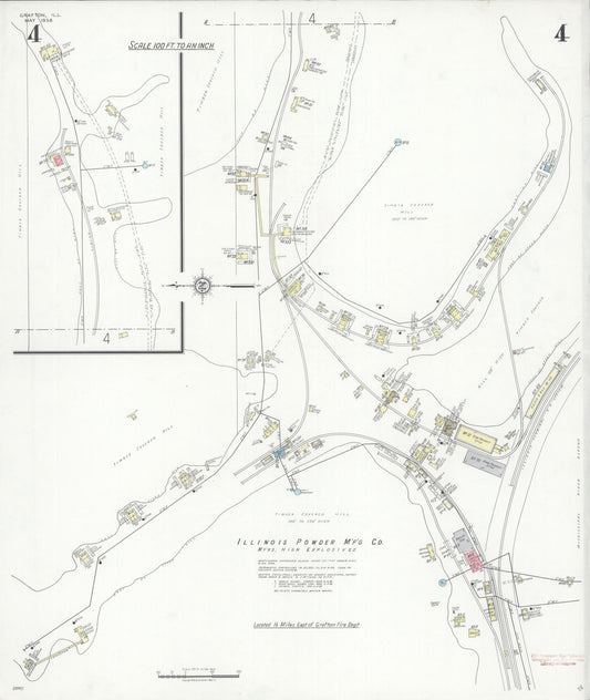 Sanborn Fire Insurance Map from Grafton, Jersey County, Illinois (1936), Sheet #0004 - Historic Sanborn Fire Insurance Map Print, vintage old map wall art, antique decor, genealogy gift, Illinois Illinois map