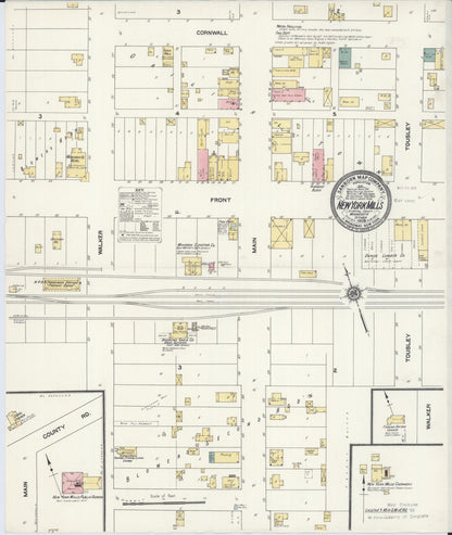 Sanborn Fire Insurance Map from New York Mills, Otter Tail County, Minnesota (1909), Sheet #0001 - Historic Sanborn Fire Insurance Map Print, vintage old map wall art, antique decor, genealogy gift, Minnesota Minnesota map