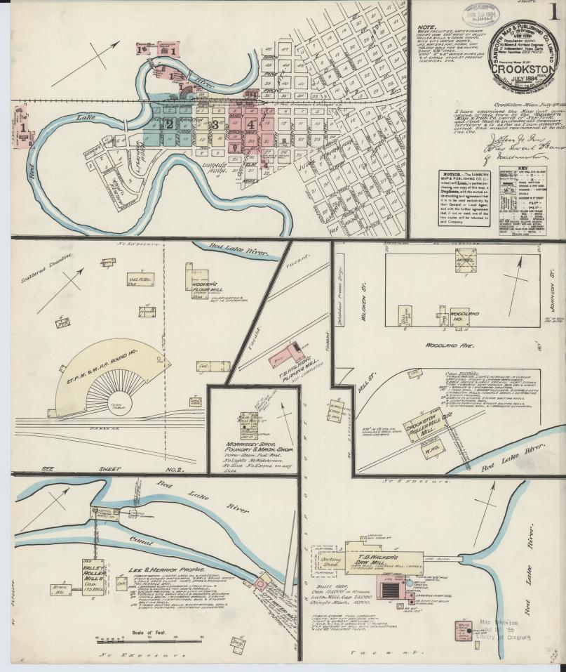 Sanborn Fire Insurance Map from Crookston, Polk County, Minnesota. (1884) – Map View