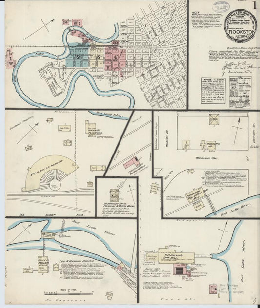 Sanborn Fire Insurance Map from Crookston, Polk County, Minnesota. (1884) – Map View