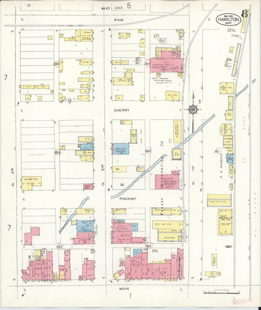 Sanborn Fire Insurance Map from Hamilton, Ravalli County, Montana (1944), Sheet #0008 - Historic Sanborn Fire Insurance Map Print, vintage old map wall art, antique decor, genealogy gift, Montana Montana map