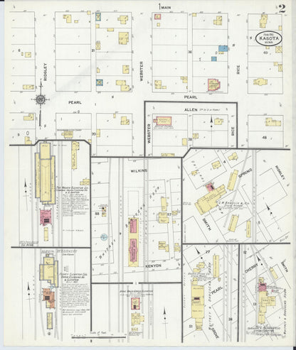Sanborn Fire Insurance Map from Kasota, Le Sueur County, Minnesota (1911), Sheet #0002 - Complete Map Set gallery image, historic Sanborn map, vintage wall art, Minnesota Minnesota