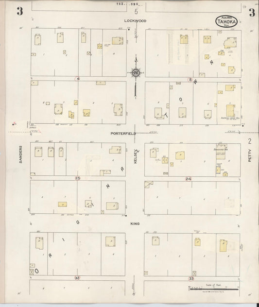 Sanborn Fire Insurance Map from Tahoka, Lynn County, Texas (1941), Sheet #0003 - Historic Sanborn Fire Insurance Map Print, vintage old map wall art, antique decor, genealogy gift, Texas Texas map