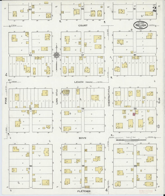 Sanborn Fire Insurance Map from Neligh, Antelope County, Nebraska (1920), Sheet #0002 - Historic Sanborn Fire Insurance Map Print, vintage old map wall art, antique decor, genealogy gift, Nebraska Nebraska map