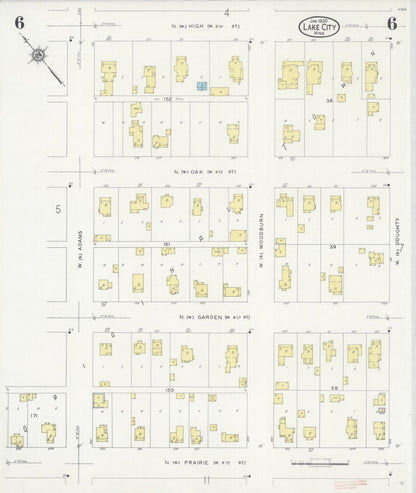 Sanborn Fire Insurance Map from Lake City, Wabasha County, Minnesota (1930), Sheet #0006 - Historic Sanborn Fire Insurance Map Print, vintage old map wall art, antique decor, genealogy gift, Minnesota Minnesota map