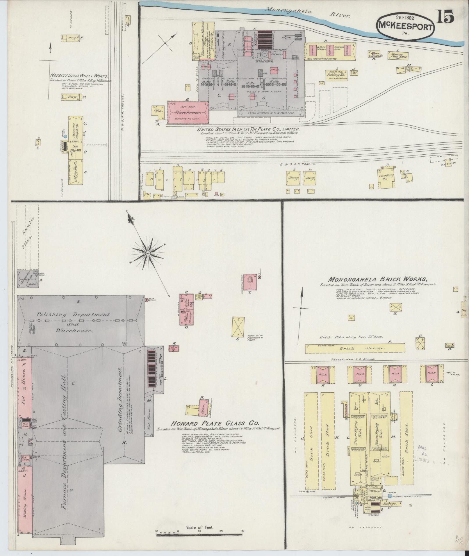 Sanborn Fire Insurance Map from McKeesport, Allegheny County, Pennsylvania (1889), Sheet #0015 - Complete Map Set gallery image, historic Sanborn map, vintage wall art, Pennsylvania Pennsylvania