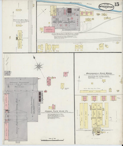 Sanborn Fire Insurance Map from McKeesport, Allegheny County, Pennsylvania (1889), Sheet #0015 - Complete Map Set gallery image, historic Sanborn map, vintage wall art, Pennsylvania Pennsylvania