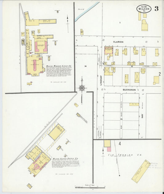 Sanborn Fire Insurance Map from Wilcox, Elk County, Pennsylvania (1910), Sheet #0003 - Historic Sanborn Fire Insurance Map Print, vintage old map wall art, antique decor, genealogy gift, Pennsylvania Pennsylvania map