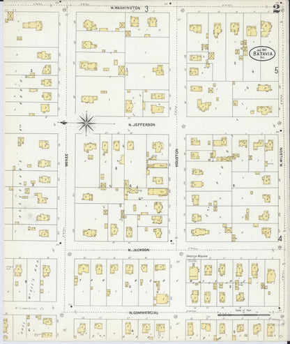 Sanborn Fire Insurance Map from Batavia, Kane County, Illinois (1907), Sheet #0002 - Complete Map Set gallery image, historic Sanborn map, vintage wall art, Illinois Illinois