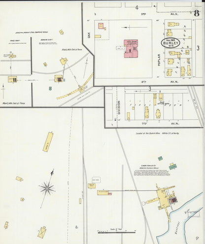 Sanborn Fire Insurance Map from Hurley, Iron County, Wisconsin (1905), Sheet #0008 - Complete Map Set gallery image, historic Sanborn map, vintage wall art, Wisconsin Wisconsin