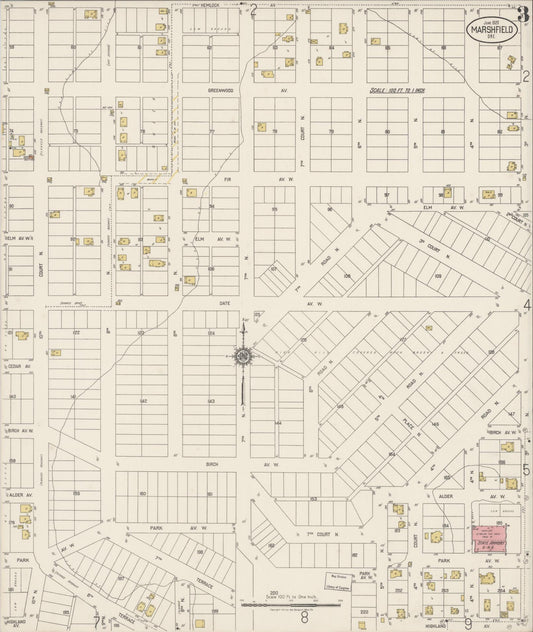 Sanborn Fire Insurance Map from Marshfield, Coos County, Oregon (1920), Sheet #0003 - Historic Sanborn Fire Insurance Map Print, vintage old map wall art, antique decor, genealogy gift, Oregon Oregon map