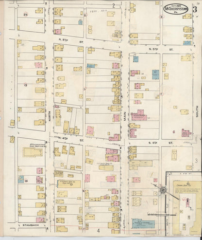 Sanborn Fire Insurance Map from McSherrystown, Adams County, Pennsylvania (1940), Sheet #0003 - Complete Map Set gallery image, historic Sanborn map, vintage wall art, Pennsylvania Pennsylvania