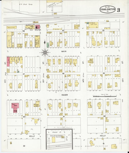 Sanborn Fire Insurance Map from Grand Junction, Greene County, Iowa (1901), Sheet #0003 - Historic Sanborn Fire Insurance Map Print