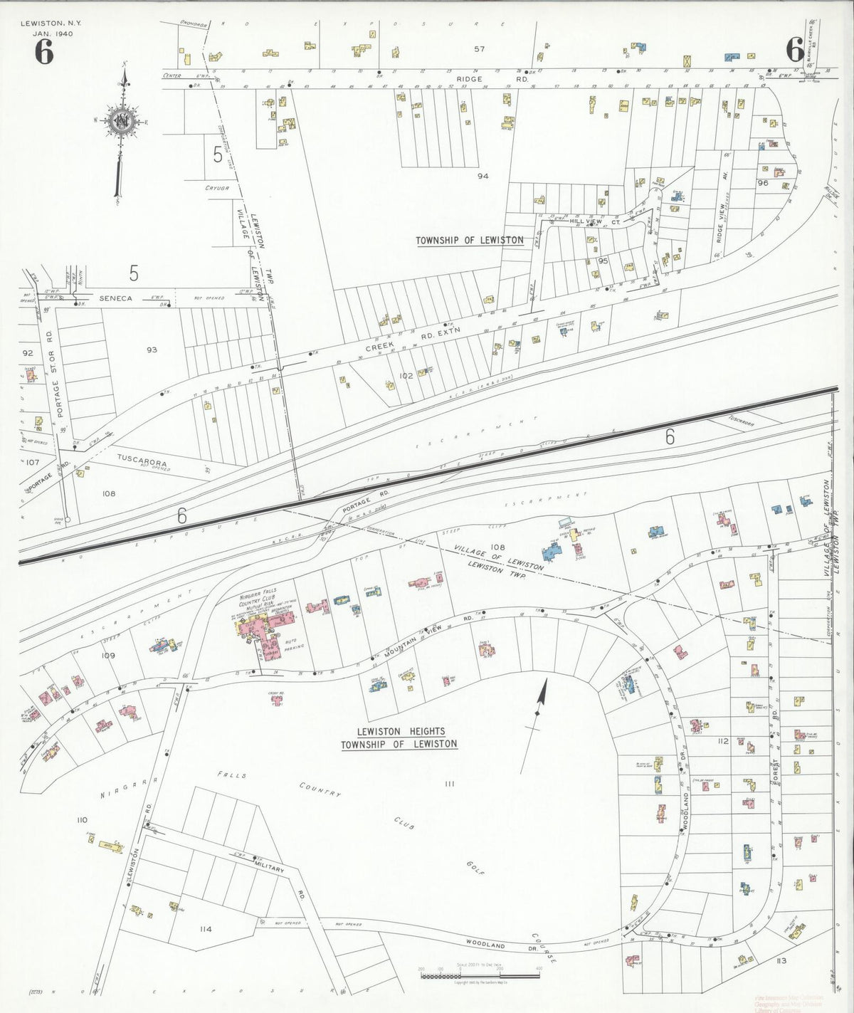 Sanborn Fire Insurance Map from Lewiston, Niagara County, New York (1940), Sheet #0006 - Complete Map Set gallery image, historic Sanborn map, vintage wall art, New York New York
