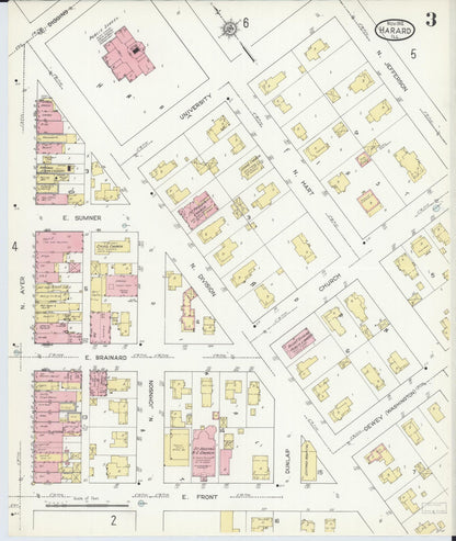 Sanborn Fire Insurance Map from Harvard, McHenry County, Illinois (1912), Sheet #0003 - Historic Sanborn Fire Insurance Map Print, vintage old map wall art, antique decor, genealogy gift, Illinois Illinois map