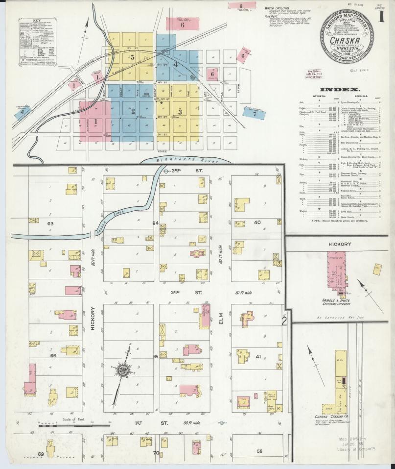 Sanborn Fire Insurance Map from Chaska, Carver County, Minnesota. (1910) – Map View