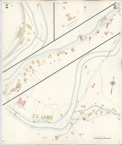 Sanborn Fire Insurance Map from Grundy, Buchanan County, Virginia (1936), Sheet #0002 - Complete Map Set gallery image, historic Sanborn map, vintage wall art, Virginia Virginia