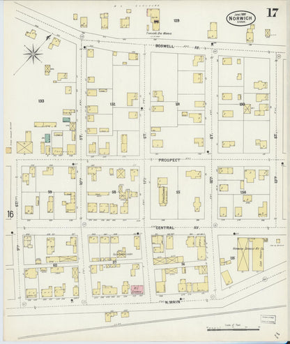 Sanborn Fire Insurance Map from Norwich, New London County, Connecticut (1897), Sheet #0017 - Complete Map Set gallery image, historic Sanborn map, vintage wall art, Connecticut Connecticut