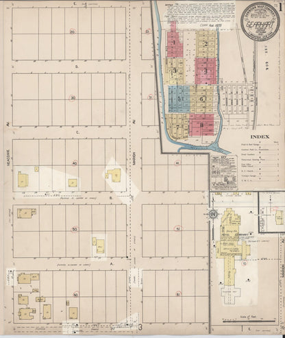 Sanborn Fire Insurance Map from Gearhart, Clatsop County, Oregon (1928), Sheet #0001 - Complete Map Set gallery image, historic Sanborn map, vintage wall art, Oregon Oregon