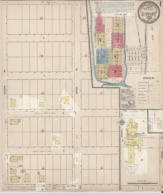 Sanborn Fire Insurance Map from Gearhart, Clatsop County, Oregon (1928), Sheet #0001 - Complete Map Set gallery image, historic Sanborn map, vintage wall art, Oregon Oregon