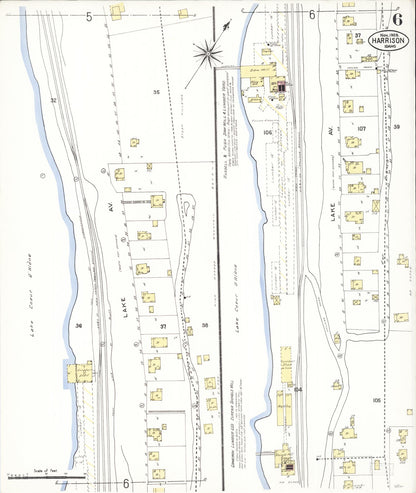 Sanborn Fire Insurance Map from Harrison, Kootenai County, Idaho (1908), Sheet #0006 - Complete Map Set gallery image, historic Sanborn map, vintage wall art, Idaho Idaho
