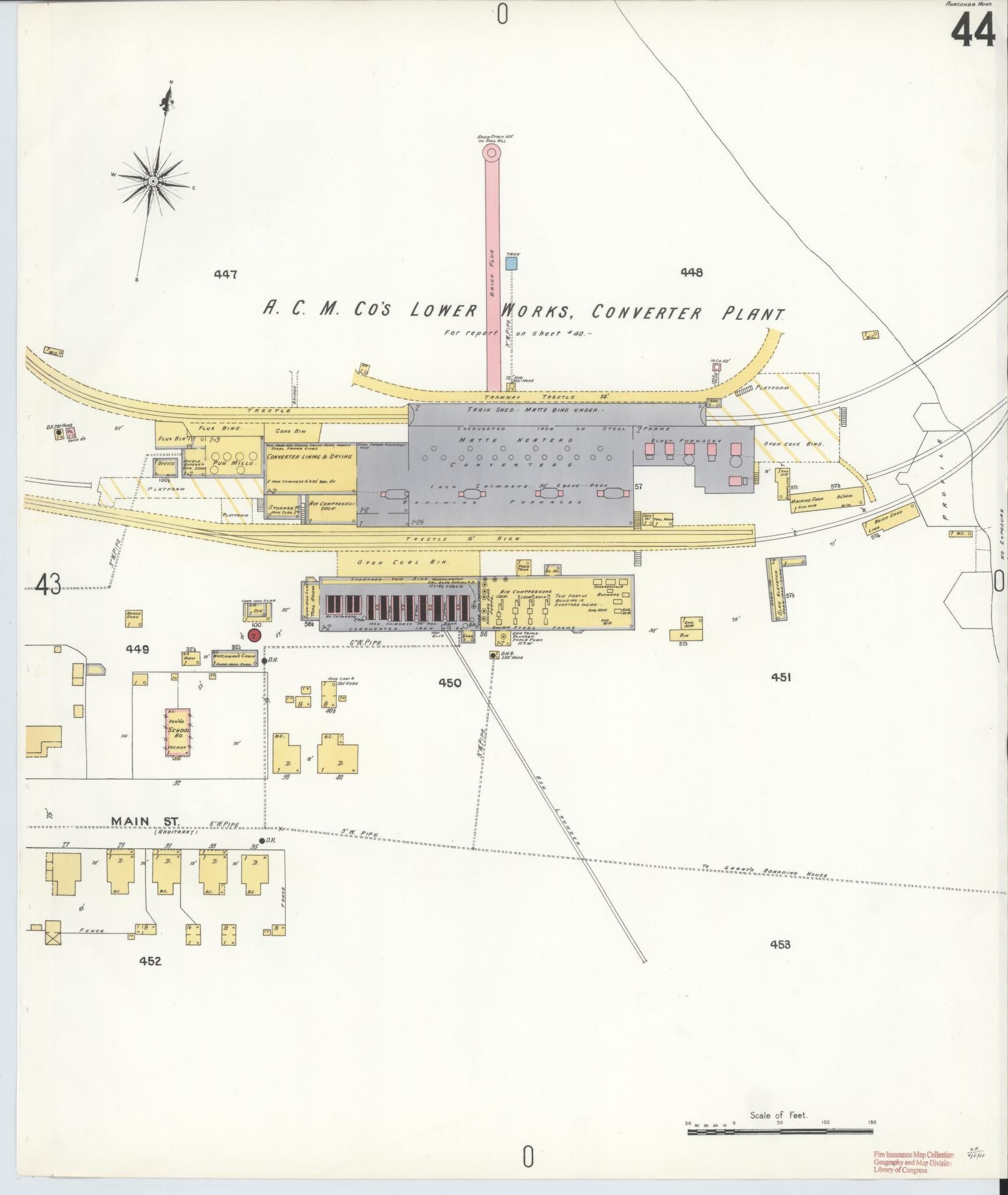 Sanborn Fire Insurance Map from Anaconda, Deer Lodge County, Montana (1903), Sheet #0043 - Historic Sanborn Fire Insurance Map Print, vintage old map wall art, antique decor, genealogy gift, Montana Montana map