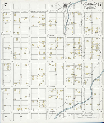 Sanborn Fire Insurance Map from Port Angeles, Clallam County, Washington (1924), Sheet #0017 - Complete Map Set gallery image, historic Sanborn map, vintage wall art, Washington Washington