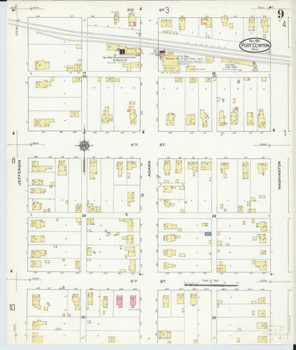 Sanborn Fire Insurance Map from Port Clinton, Ottawa County, Ohio (1910), Sheet #0009 - Complete Map Set gallery image, historic Sanborn map, vintage wall art, Ohio Ohio