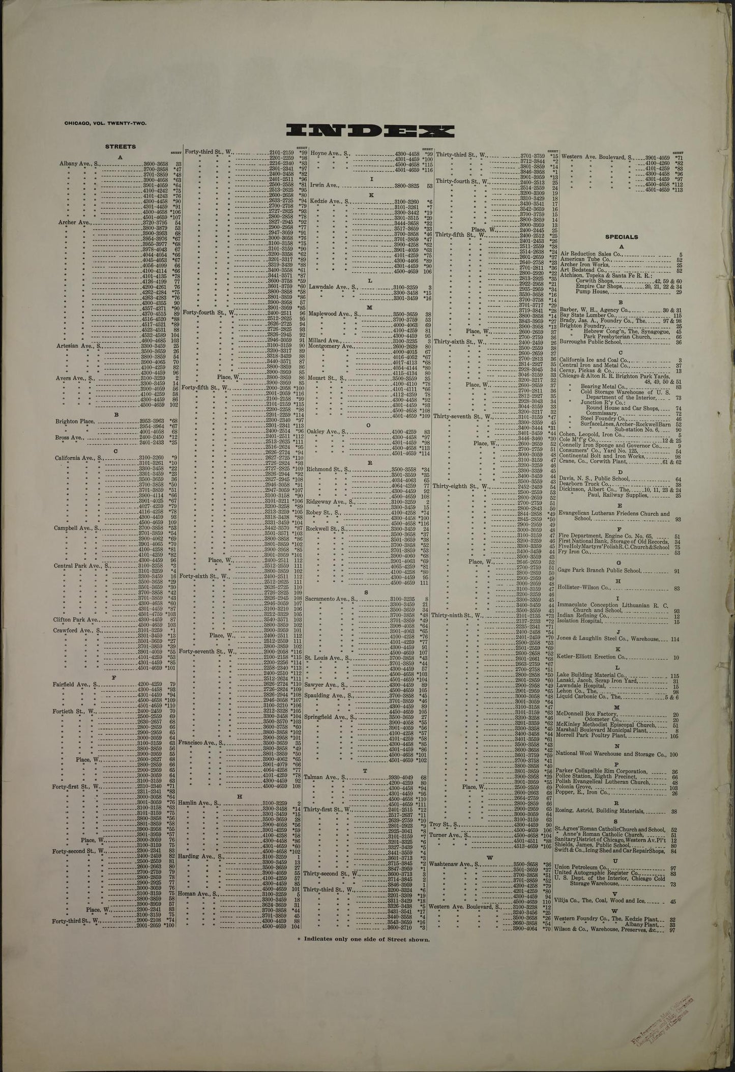 Sanborn Fire Insurance Map from Chicago, Cook County, Illinois. (1919), Sheet 1 – Historic Sanborn Fire Insurance Map Print