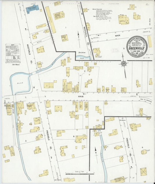 Sanborn Fire Insurance Map from Greenville, Greene County, New York. (1912) – Historic Sanborn Fire Insurance Map Print