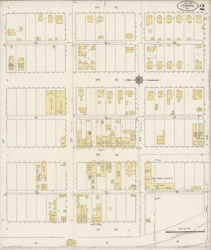 Sanborn Fire Insurance Map from Powers, Coos County, Oregon (1920), Sheet #0002 - Complete Map Set gallery image, historic Sanborn map, vintage wall art, Oregon Oregon
