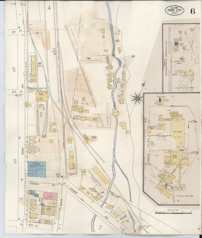 Sanborn Fire Insurance Map from Park City, Summit County, Utah (1940), Sheet #0006 - Complete Map Set gallery image, historic Sanborn map, vintage wall art, Utah Utah