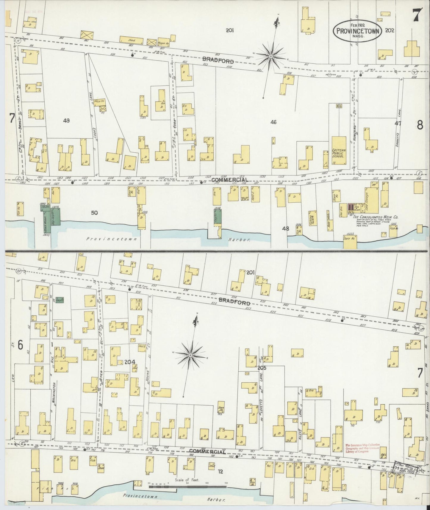 Sanborn Fire Insurance Map from Provincetown, Barnstable County, Massachusetts (1902), Sheet #0007 - Complete Map Set gallery image, historic Sanborn map, vintage wall art, Massachusetts Massachusetts