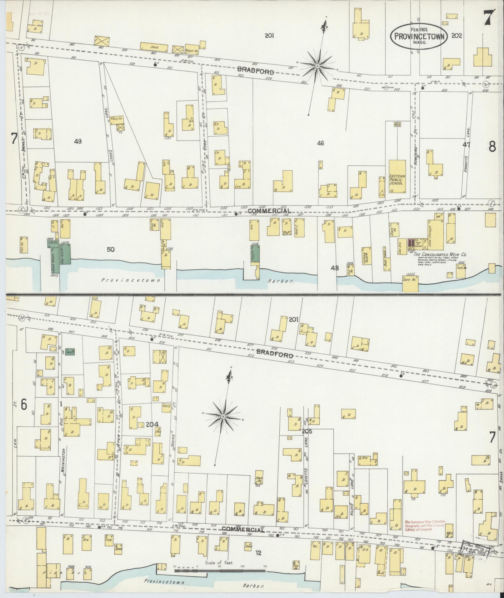 Sanborn Fire Insurance Map from Provincetown, Barnstable County, Massachusetts (1902), Sheet #0007 - Complete Map Set gallery image, historic Sanborn map, vintage wall art, Massachusetts Massachusetts