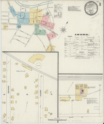 Sanborn Fire Insurance Map from Sidney, Delaware County, New York (1897), Sheet #0001 - Complete Map Set gallery image, historic Sanborn map, vintage wall art, New York New York