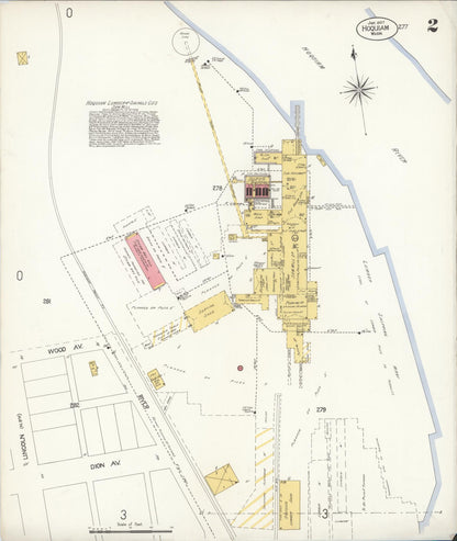Sanborn Fire Insurance Map from Hoquiam, Grays Harbor County, Washington (1907), Sheet #0002 - Complete Map Set gallery image, historic Sanborn map, vintage wall art, Washington Washington