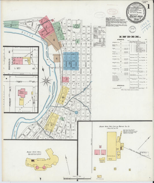 Sanborn Fire Insurance Map from Buena Vista, Independent Cities, Virginia. (1899) – Historic Sanborn Fire Insurance Map Print